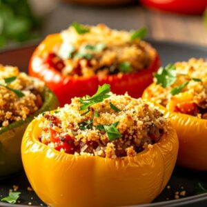 Stuffed Bell Peppers Chhole Masala